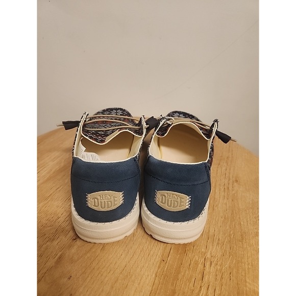 Hey Dude Wendy Winter Ugly Sweater Shoes Womens 8 Navy 43536-4HQ - Picture 3 of 6